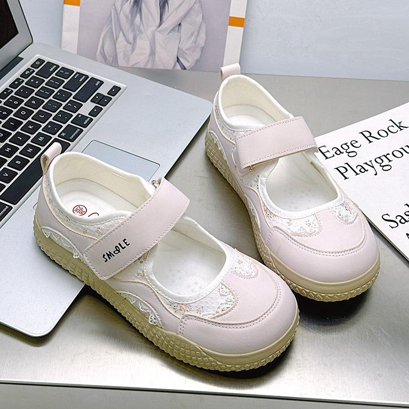- Floral Velcro Hollow Board Shoes Ugly Cute Summer New Niche Low-top Sports Lazy Shoes