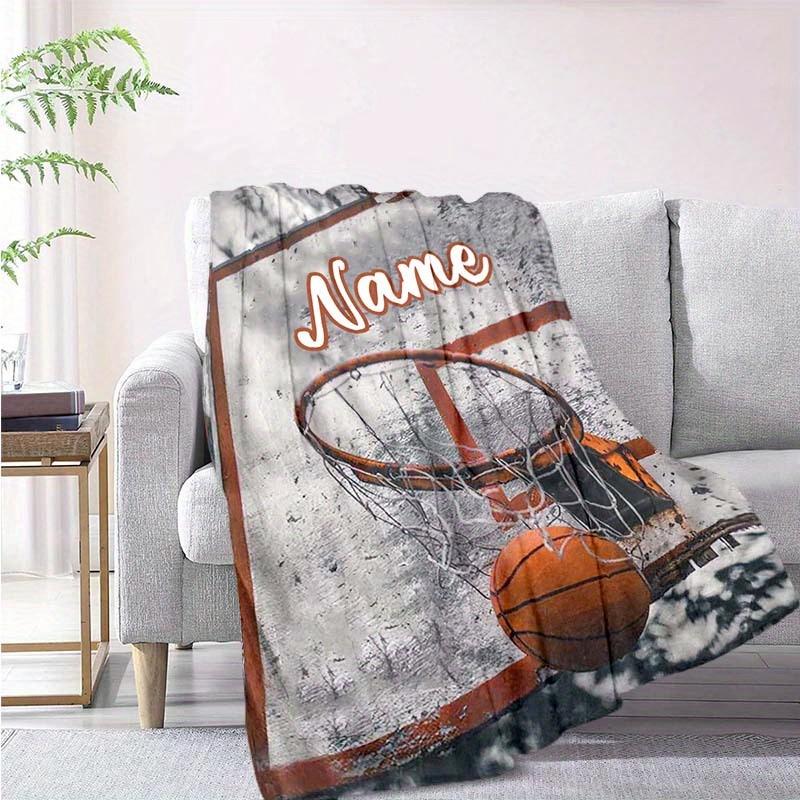 Basketball Hoop Customize Your Name Blanket Warm Comfortable And Soft Blankets Are Suitable For Home Lunch Break Blanket Office Sofa Sofa Gift To