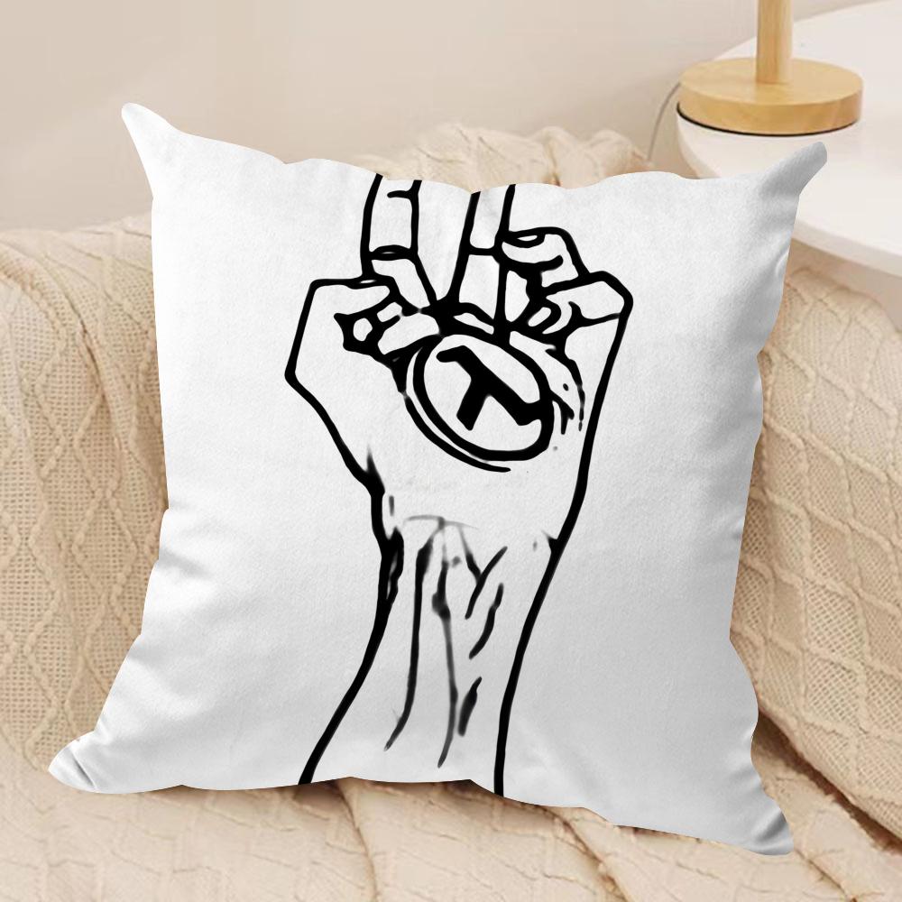 H-Half Life-E 2 Classic Vintage Cushion Cover Pillowcase Ultra Soft Skin Friendly Fabric Cloud Like Comfort & Concealed Zipper