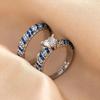 Retro European & American Zircon Inlaid Unisex Ring Set