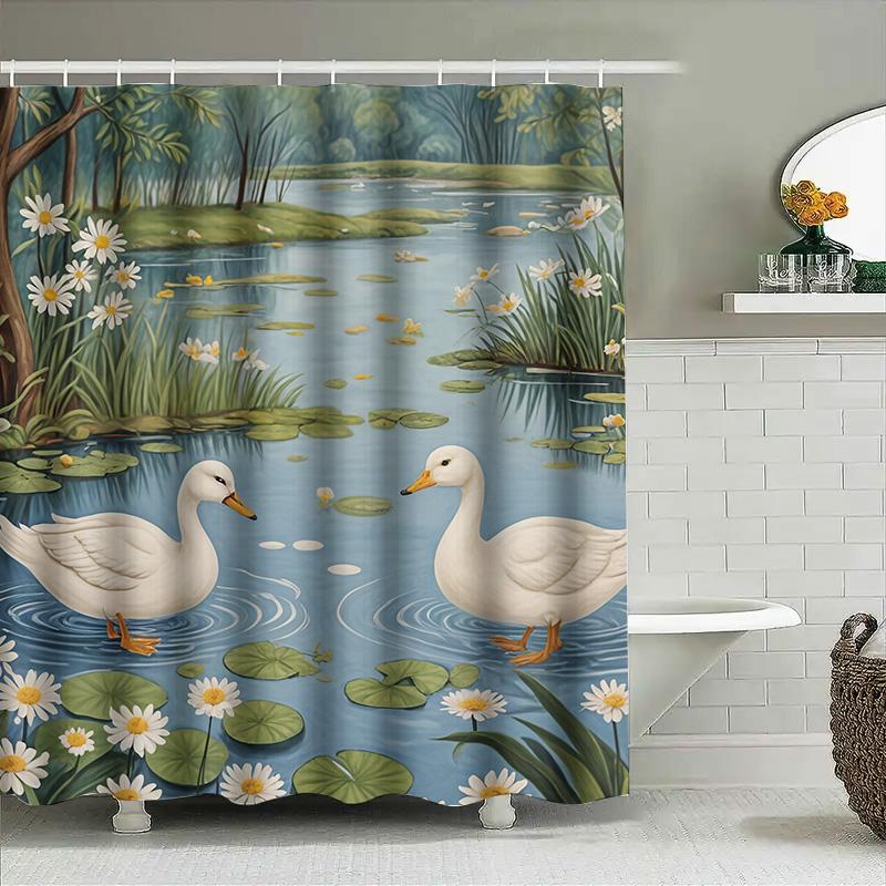 Bath Shower Curtain Decorative Waterproof Home Decor Printed 180X240Cm Polyester Fabric Blue Yellow Purple Green Red Water Drop