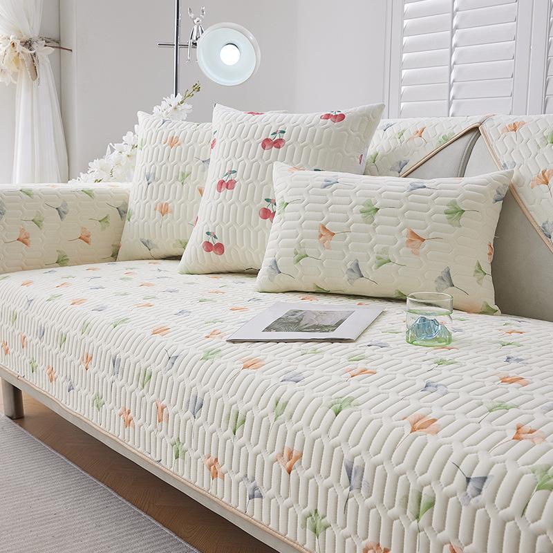 Latex Cool Mat Sofa Towel Summer Ice Silk Seat Cushion Non Slip Sofa Cover Dust and Dirt Proof Sofa Protective Cover