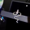 Open Snake Ring Adjustable Animal Rings Reptile for Men Women Fashion Punk Boy Girl Birthday Jewelry Gifts