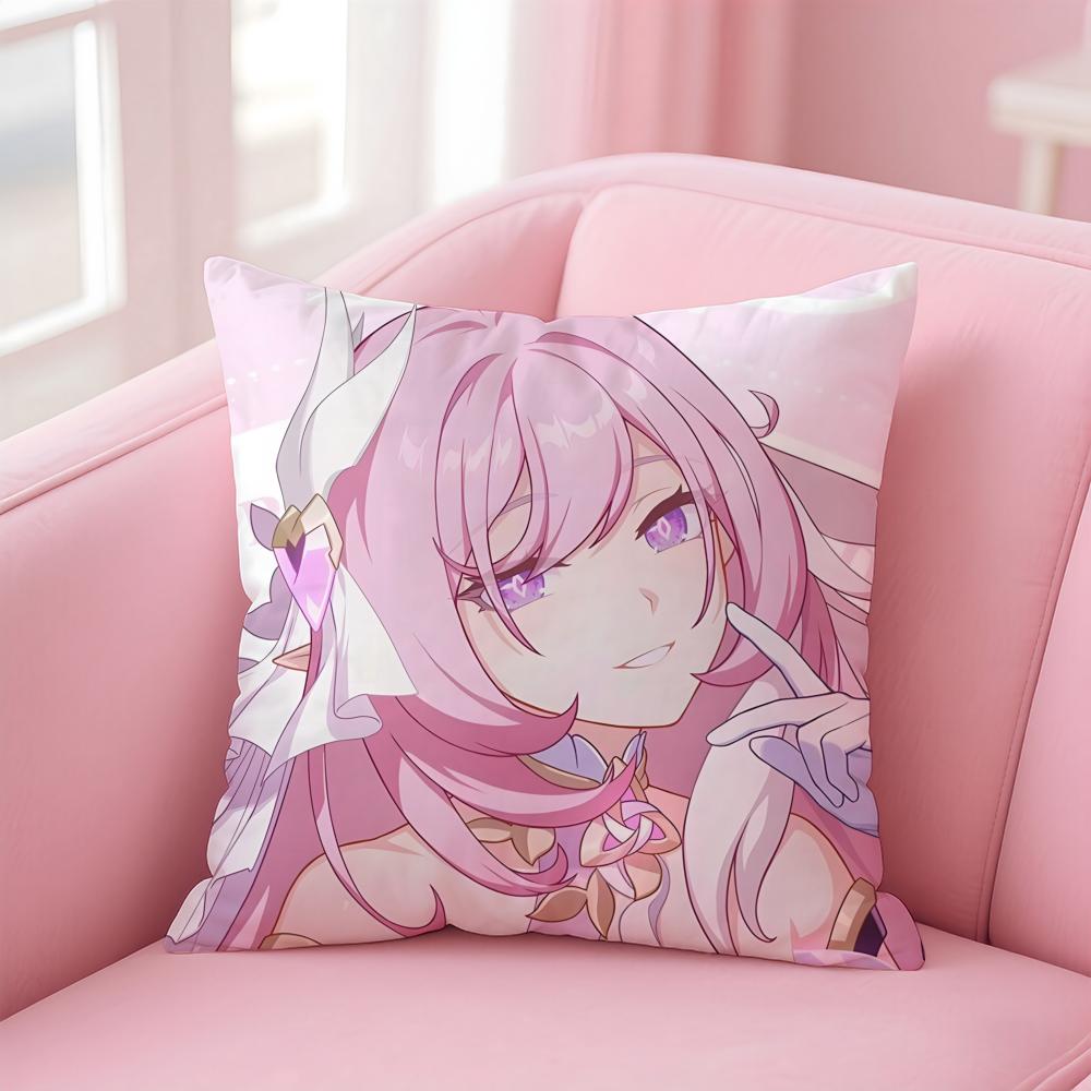 Honkai Impact 3rd Cushion Cover Pillow Case Soft Friendly Fabric Concealed Zipper