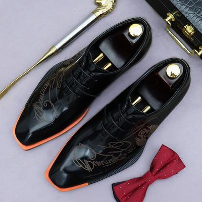 Herren Oxford Business Formelle Lederschuhe - Echtes Rindsleder, Lässiges Lackleder, Britischer Stil, Kostenloser Versand