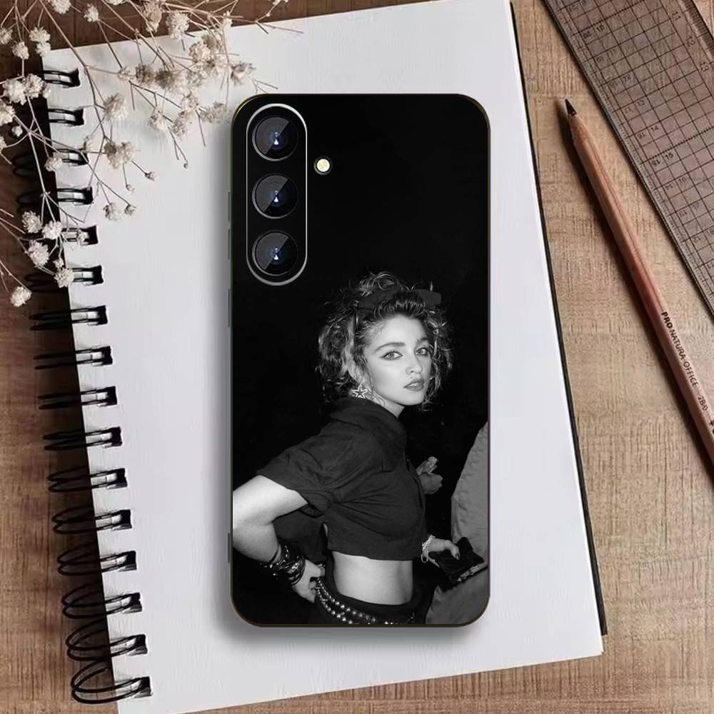 Singer T-Madonna Phone Case For Samsung Galaxy A73,21,22,32,71,53,52,51,80,5G Soft Black Cover