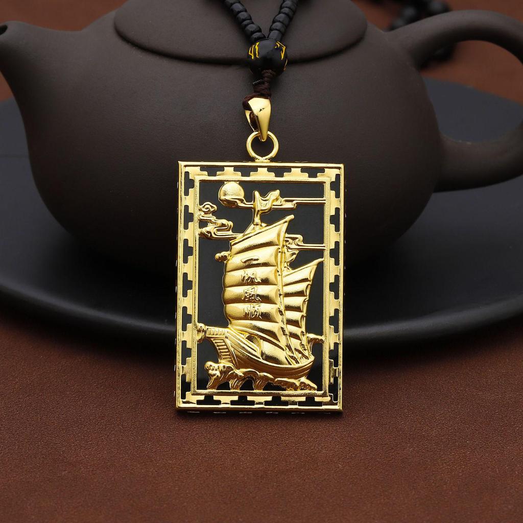 Elegant Natural Hetian Jade Necklace with Gold and Xiuyan Jade Pendant - A Fashionable and Timeless Gift for Women