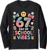 School Meme 67th Day of School Vibes Pink Bow Long Sleeve T-Shirt