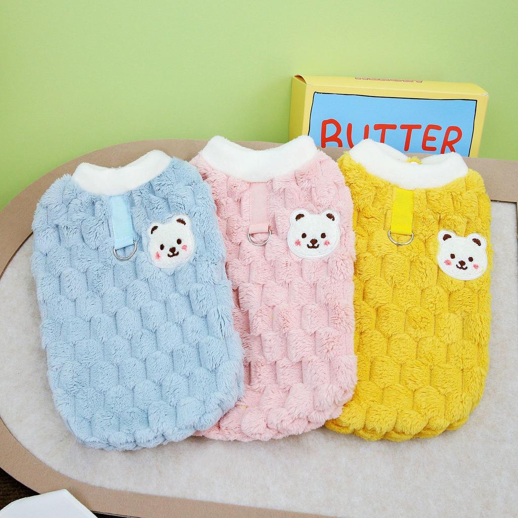 INS Herbst/Winter Japanische und Koreanische Haustierkleidung: Bärenkäfer Zweibein-Outfit für Hunde & Katzen