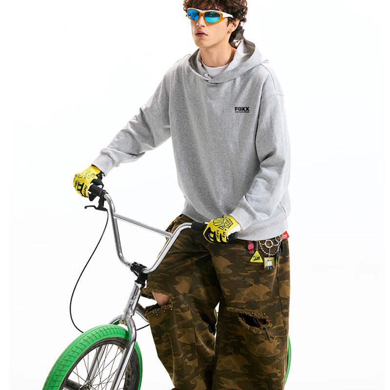 Fingercroxx Herren 2025 Loose Fit Fleecegefütterter Kapuzenpullover