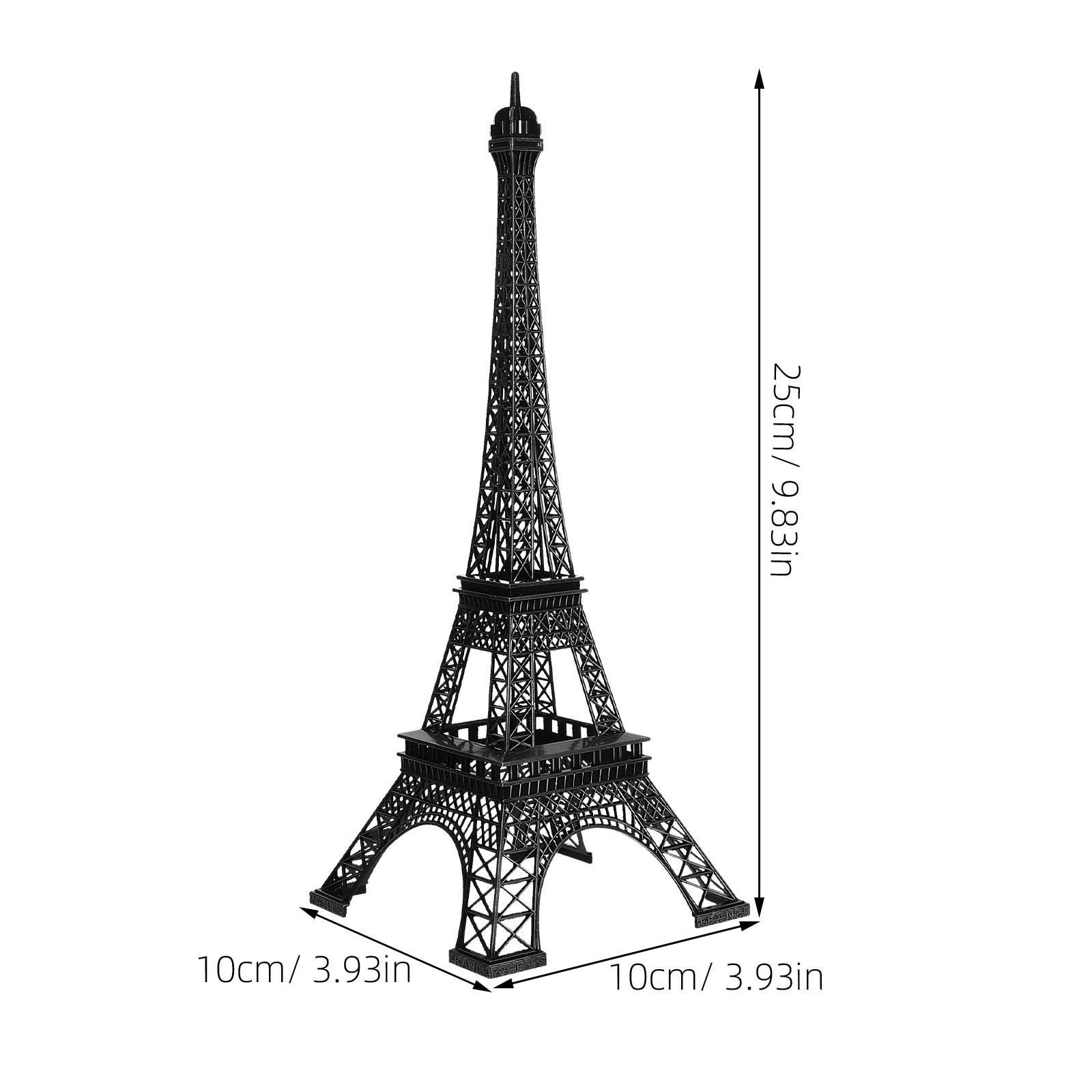 

Элегантная Мини-статуэтка Эйфелевой башни Декор из сплава для дома, офиса, стола, полки, камина, шкафа, бара, кафе, центральная композиция для вечеринки, парижская чёрный