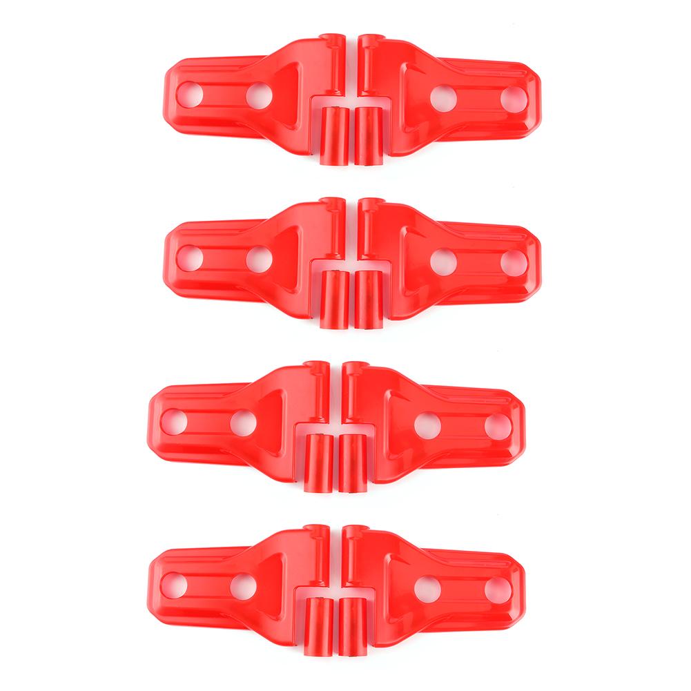 16Pcs Set Door Hinge Cover Protection Trim Fits for Jeep Wrangler JL JLU Gladiator Trunk JTRed