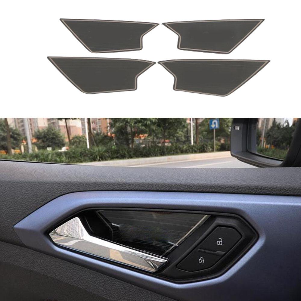 Stainless Steel Gear Box Panel Cover Brushed Black Door Audio Speak Sound Trim Frame For Volkswagen VW T-cross Tcross -