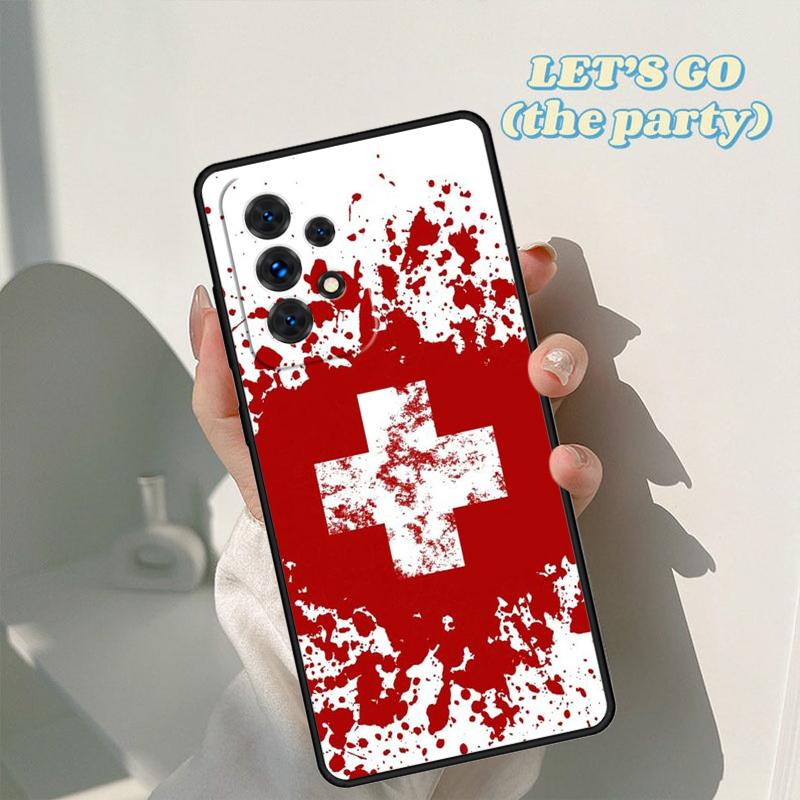 Switzerland Swiss Flag phone case For Samsung Galaxy A42 A31 A40 A51 A71 A32 A80 A91 A52 A72 A73 A20e A21S A50 A70 A11 A12 Cover