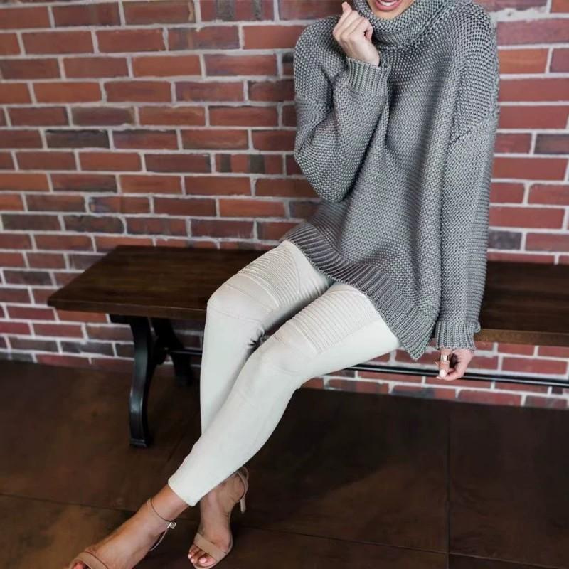 White Slim Fit Jeans Women Casual Washed Denim Pants Mid Rise Long Trousers