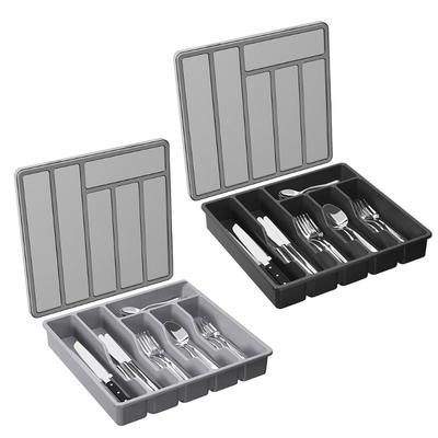 Practical Cutlery Drawer Storage Cases Multifunctional Drawer Divider Tray Efficient Kitchen Cutlery Organization Case