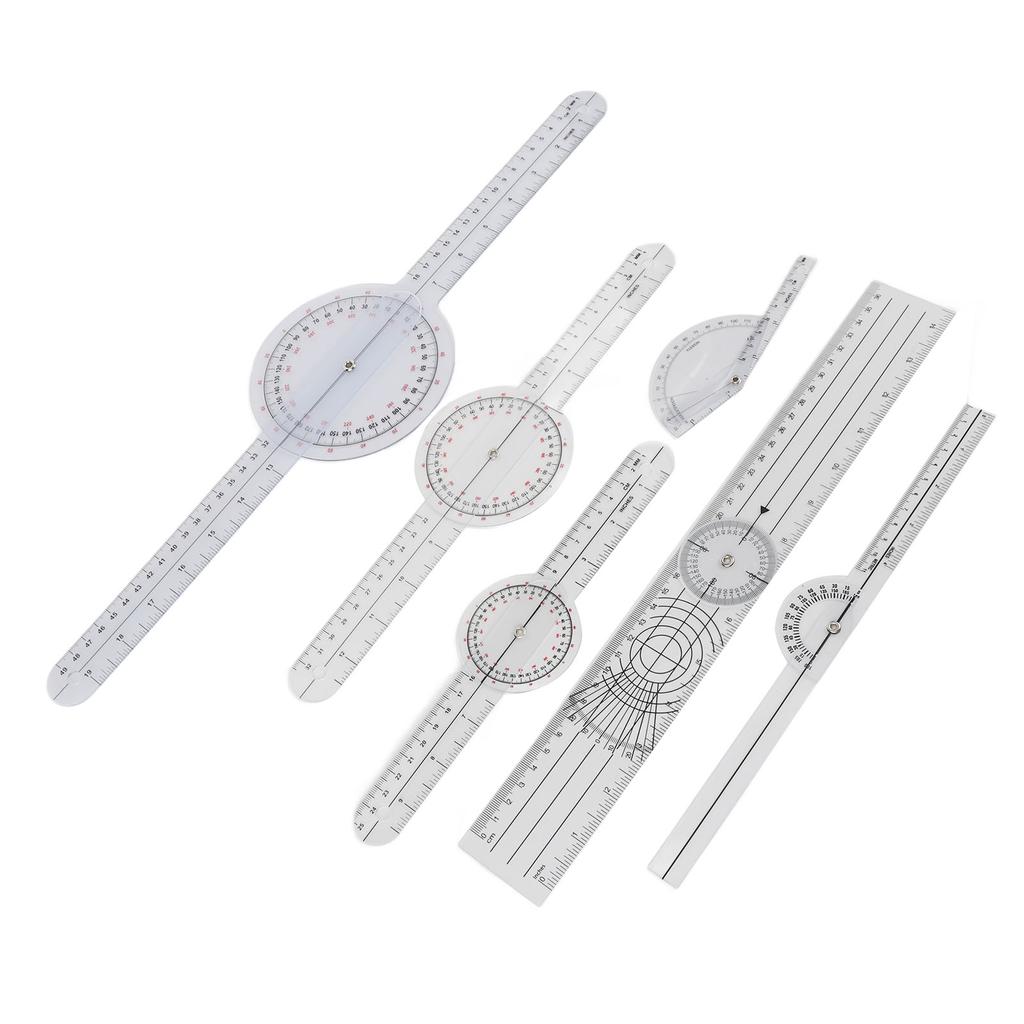 6ks Lékařský spinální goniometr Kloubní úhloměr pravítko Multifunkční kombinace