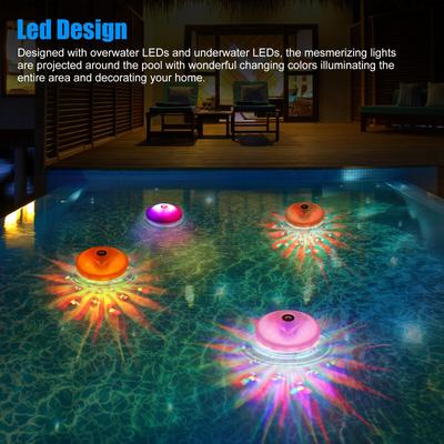 Fish Projector Lamp 6 Modes Ip67 Waterproof Colorful Underwater Swimming Pool Decorative Atmosphere Light