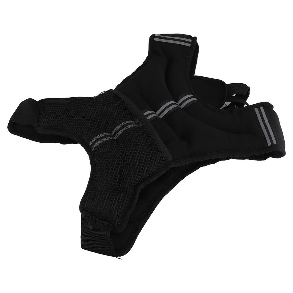 Weighted Vest 5KG Black Double Buckle Adjustable Workout Vest for Jogging Weightlifting
