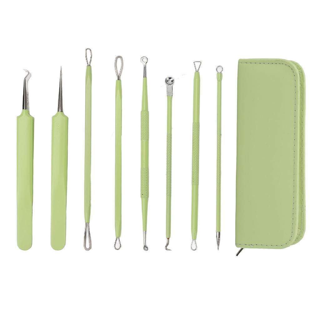 Sada jehel na odstraňování pupínků z nerezové oceli s ostrým hrotem, nástroj na odstraňování černých teček pro péči o pleť