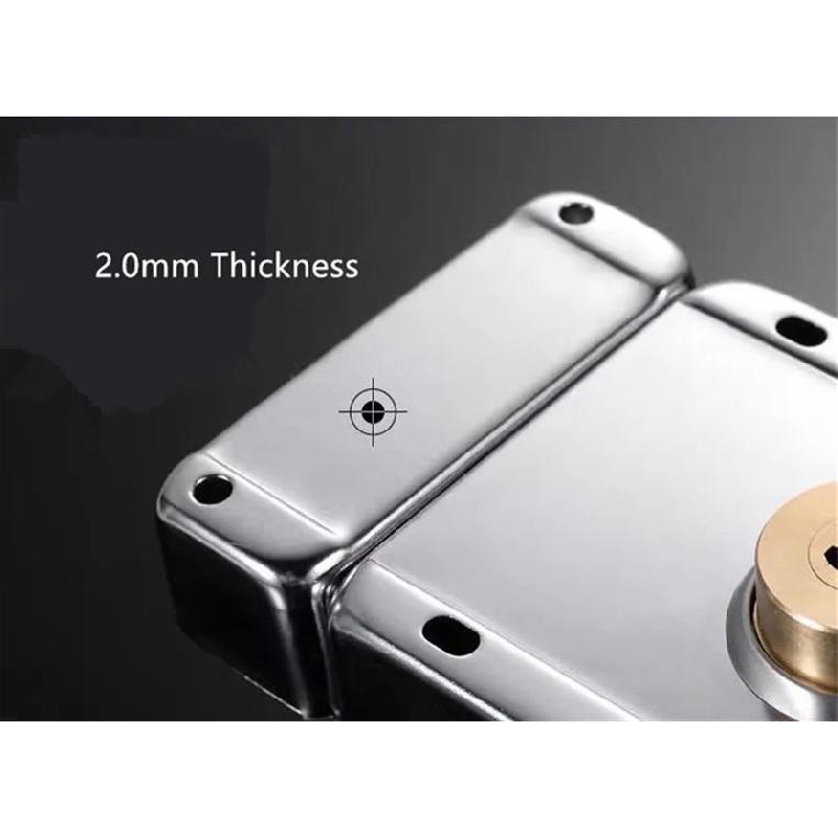 1Piece 2.0mm Thickness Exterior Iron Door Locks Insurance Anti-theft Security Lock Indoor Dormitory Gate Household Locker