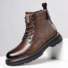 British Style Men's Genuine Leather Boots Fashionable Business Short Boots Winter Ankle Men Work Boots Versatile