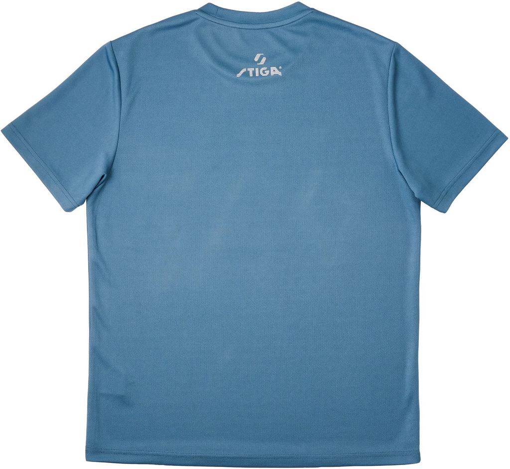 Stiga Silicone Logo Blue SS T-Shirt, Gray,