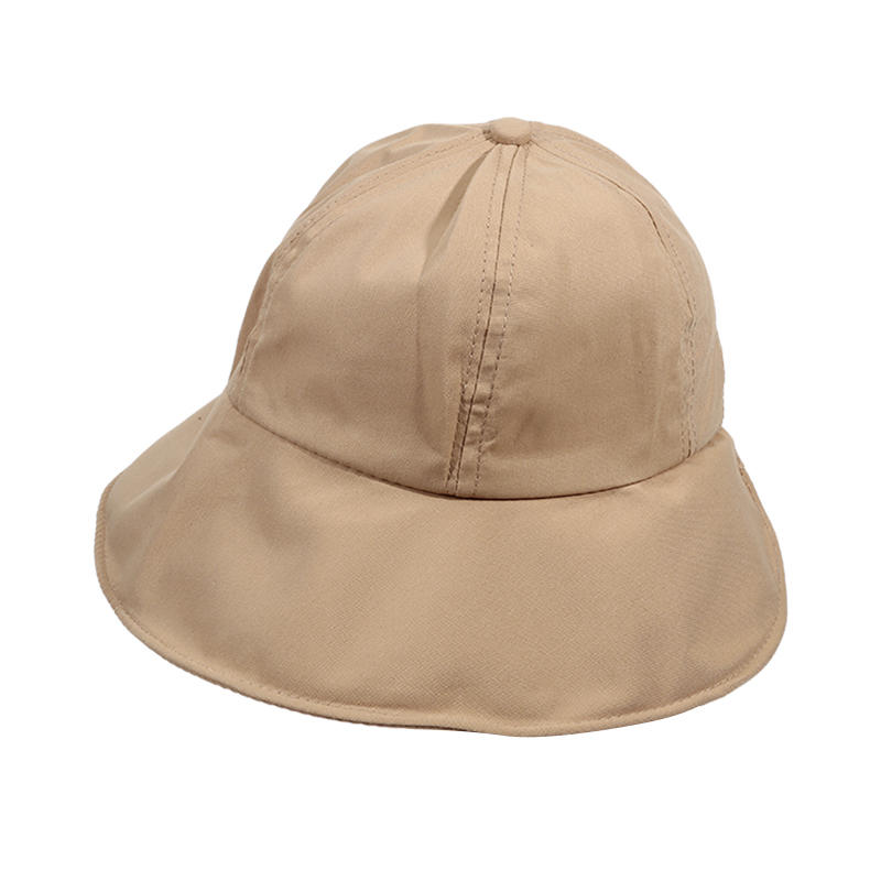 Japanese Style Summer Women Sunhat Fisherman Hat Solid Color Simple Outdoor Beach Adjustable Sun Visor Hats Ponytail Bucket Hat
