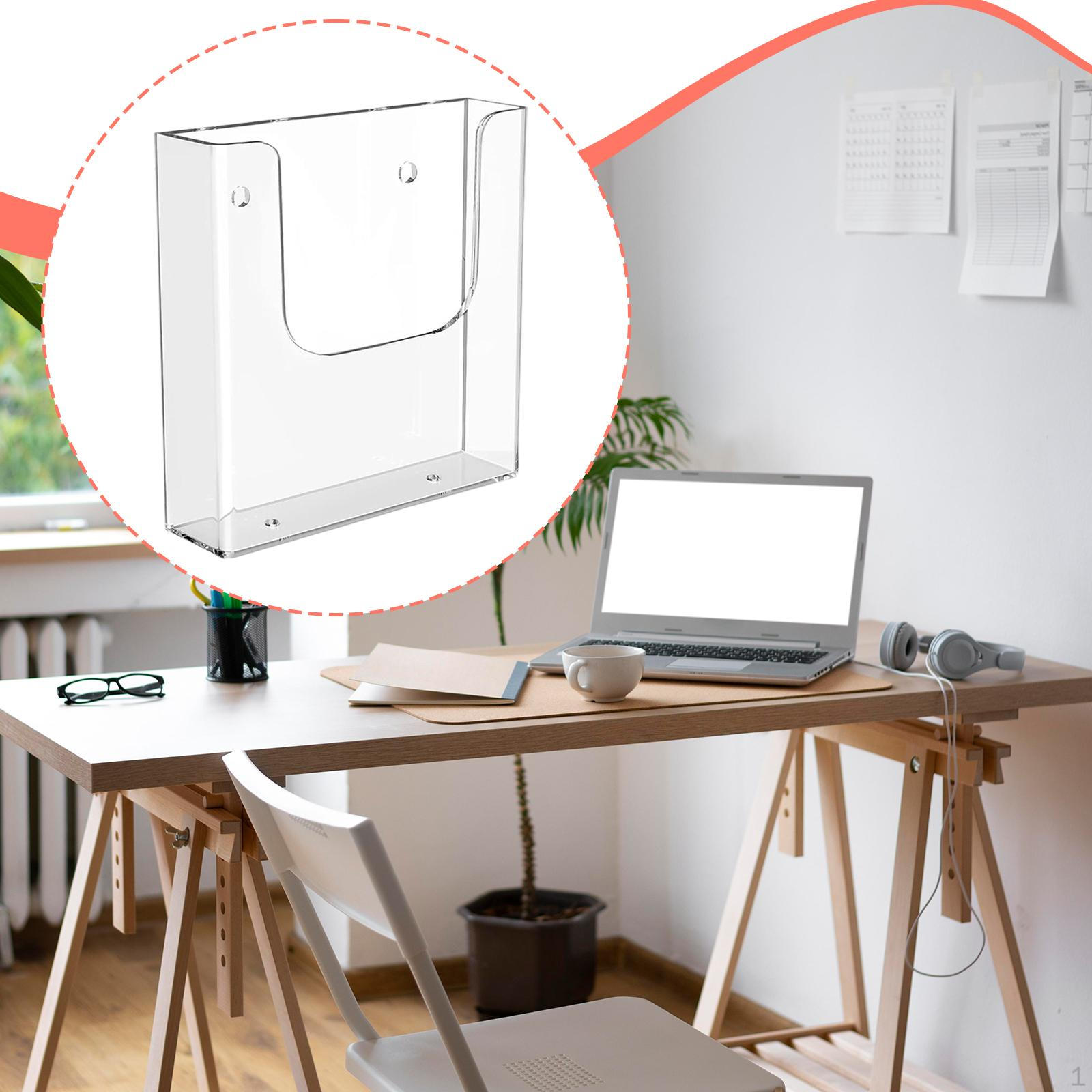 

Акриловый держатель для брошюр Прозрачный стенд для демонстрации листовок Настенный органайзер для A5