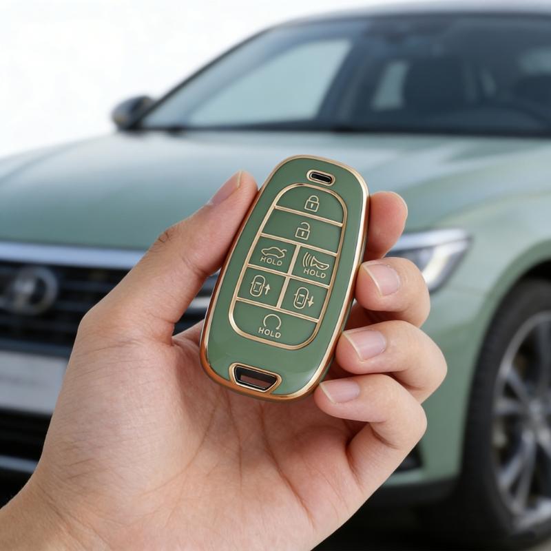 Car Key Cover for 2022 Replacement 7 Buttons Remote Key Fob Case Full Protection Sleeve Flexible Protective Shell