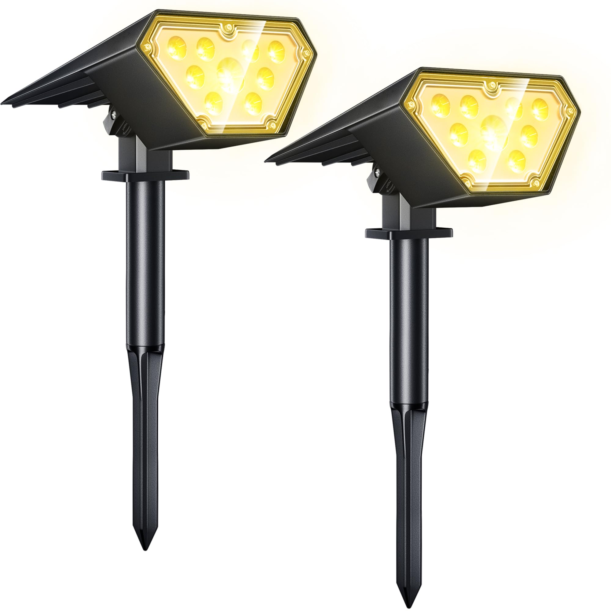 

NFESOLAR Solar Garden Light, Spotlight, Outdoor Solar Light with Light Sensor, Automatic OnOff, 2200mAh Large Capacity, IP67 Waterproof, Security and