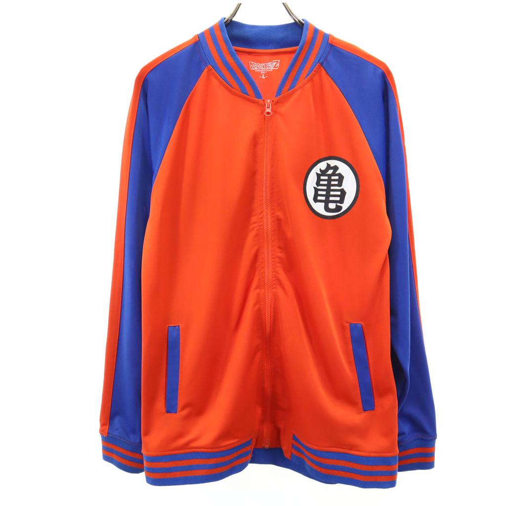 DRAGON BALLZ Back Print Jersey Jacket L Blue X Orange Turtle Hermit Men's Used
