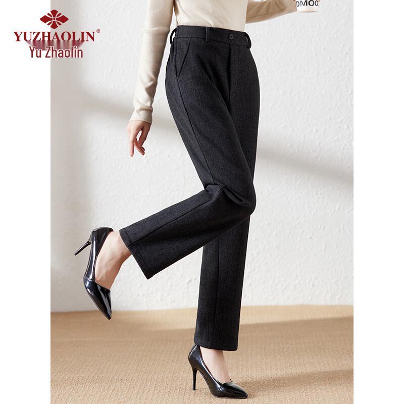 YUZHAOLIN Women's Plus Velvet Warm Straight Leg Pants