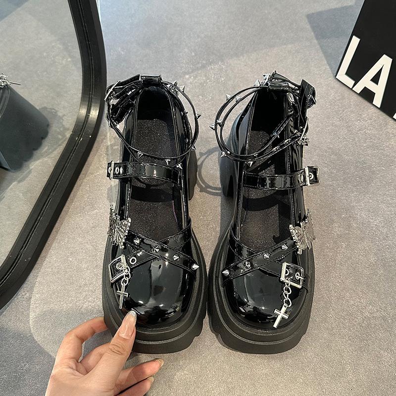 Fashion Fashion 2025 Buckle Strap Women's High Heels New The Chain Shallow Dress Classic Versatile Best Seller Round Toe Mary Jane Shoes