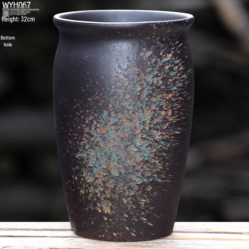 

Black Ink Splash Ceramic Succulent & Bonsai Pot Set