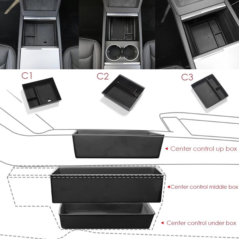 For Tesla Model 3 Highland 2025 Storage Box Model 3 2024 Highland Center Console Armrest Storage Box Stowing Tidying Accessories