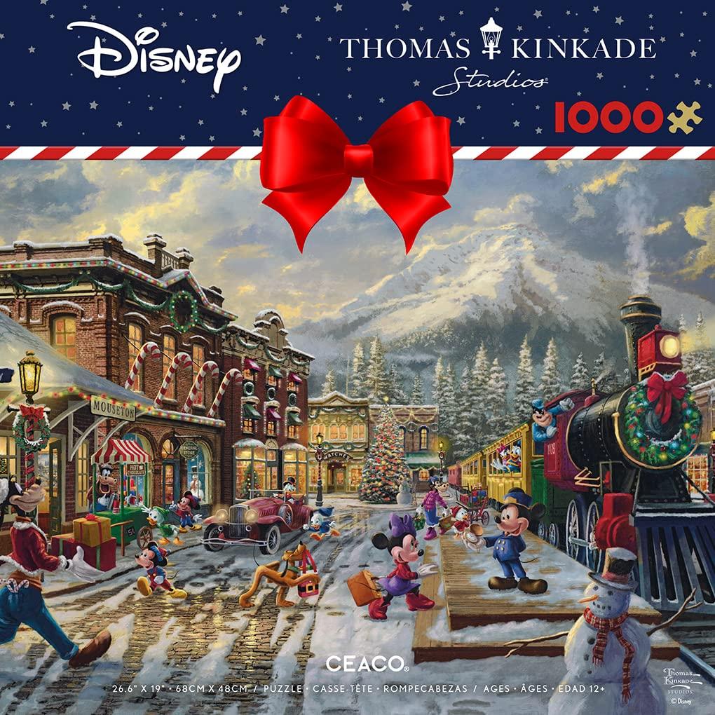 Puzzle Ceaco Thomas Kinkade Disney Holiday Candy Cane Express, 1000 de piese - - - - -