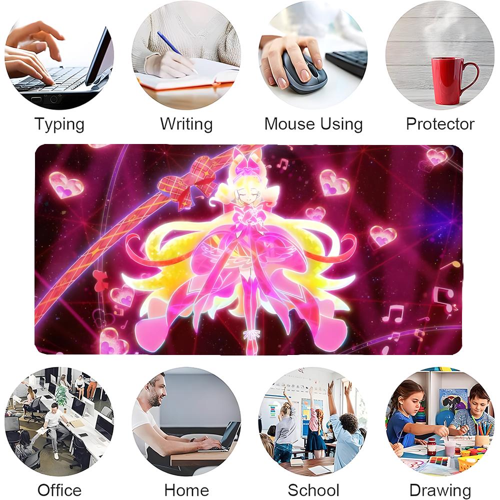 

anime P-pretty C-cure Mouse Pad Mousepad Large Gaming LockEdge Thickened Computer Keyboard Table Desk Mat 30x60x0.2cm