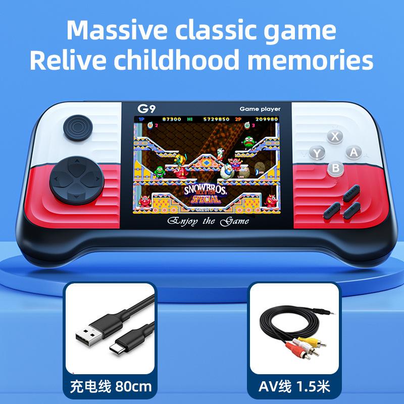 G9 3.0 inch Nostalgic Handheld Game Console 666 Free Games 8 bit Mini Portable Retro Game Player Machine Support TV Out Gamepads