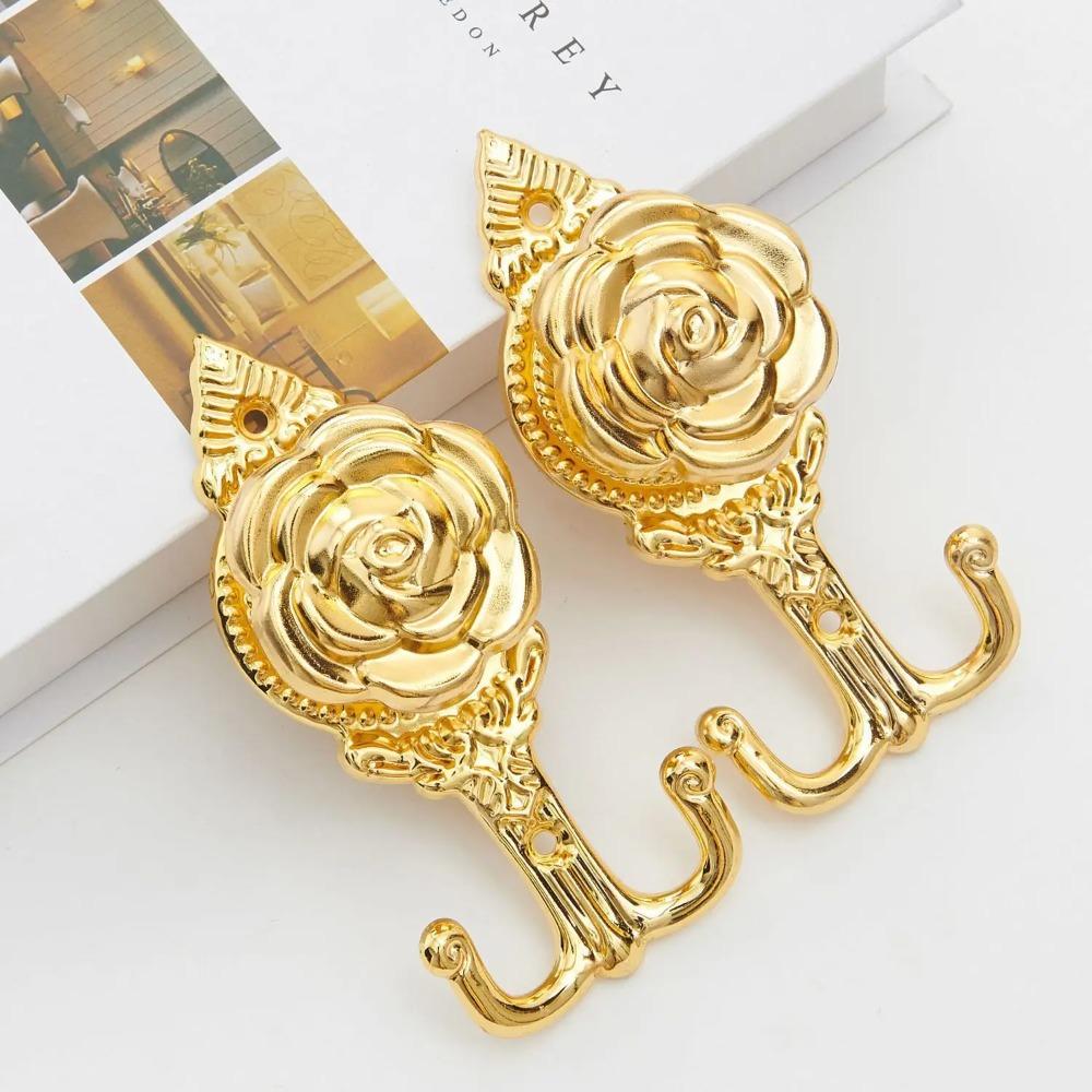 European Rose Curtain Hook Retro Drapery Holder Durable Curtain Holdback Hanger  Window