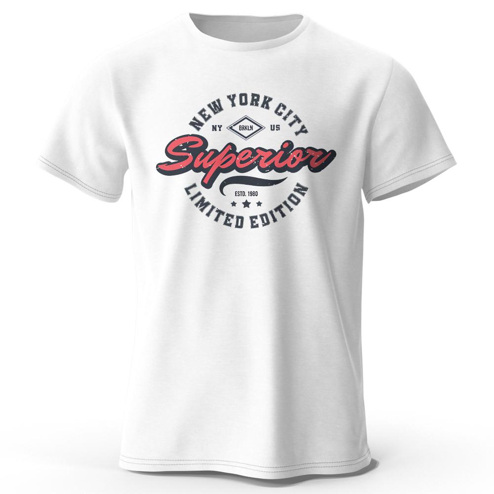 New York City Vintage Potisk Pánská Grafická Trička Trendy Oversized Tričko z Bavlněné Látky pro Ženy