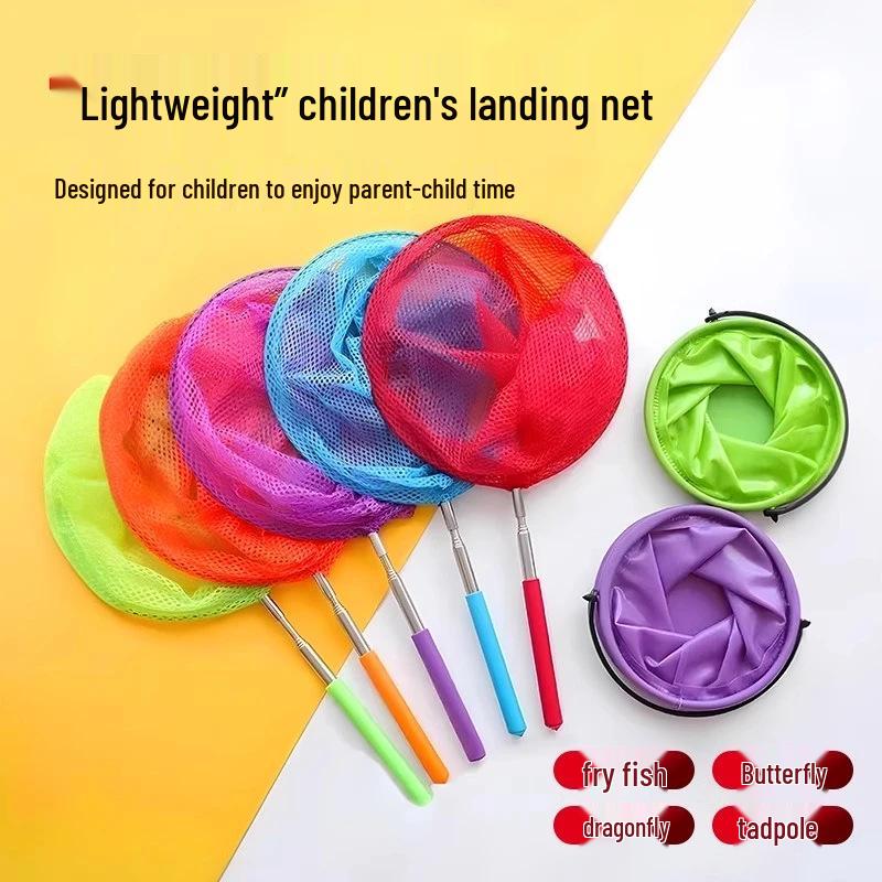 Children's Telescopic Fishing and Butterfly Net with Scoop Bag for Outdoor Exploration