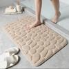Wasserabsorbierender, rutschfester Teppich mit Kieselsteinprägung ist ein hübscher und langlebiger Teppich für das Badezimmer und den Flur.