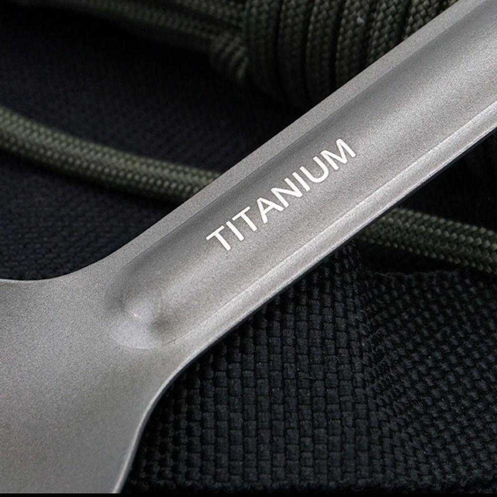 Environmental Outdoor Camping Fork Portable Cutlery Fork New Titanium Spoon  Outdoor Tool