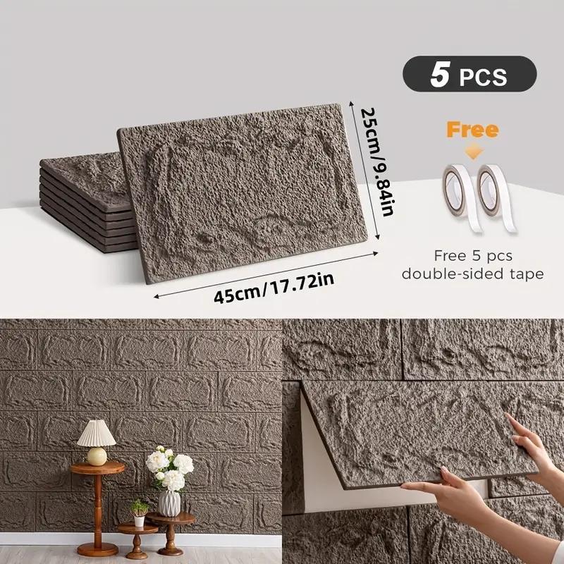 

ПУ кам яна стінова панель, 10 мм, реалістичний цегляний візерунок, протицвілевий та вологостійкий, водонепроникний та миючий, підходить для/зовні