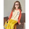 Children's Cartoon Print Long-Sleeve T-Shirt for Girls, 2026 Spring New Model, Pure Cotton Base Shirt for Kids