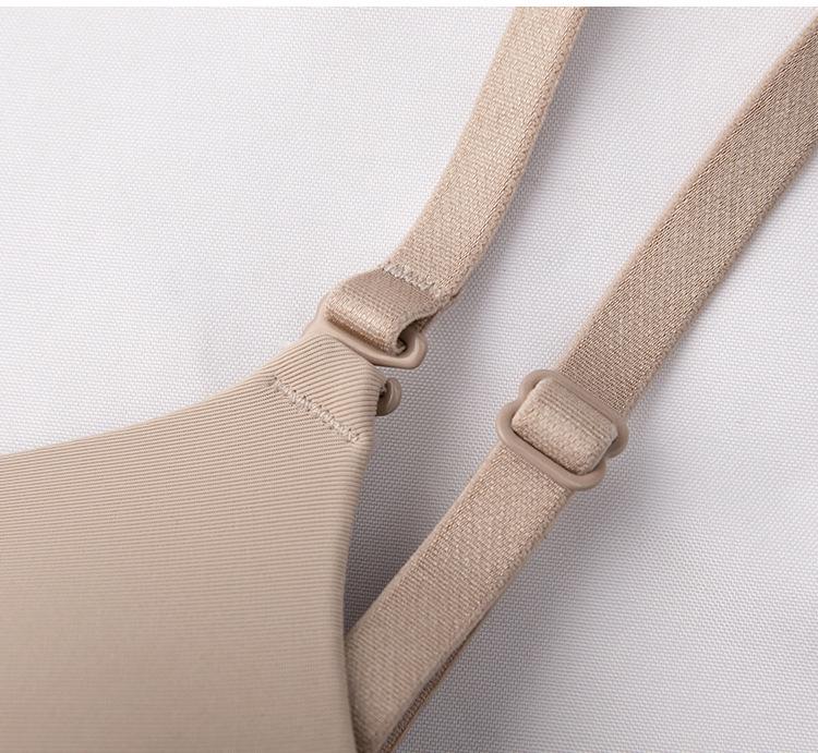 Breathable Front Closure Women's Anti-Sag Seamless Bra for Small Chests