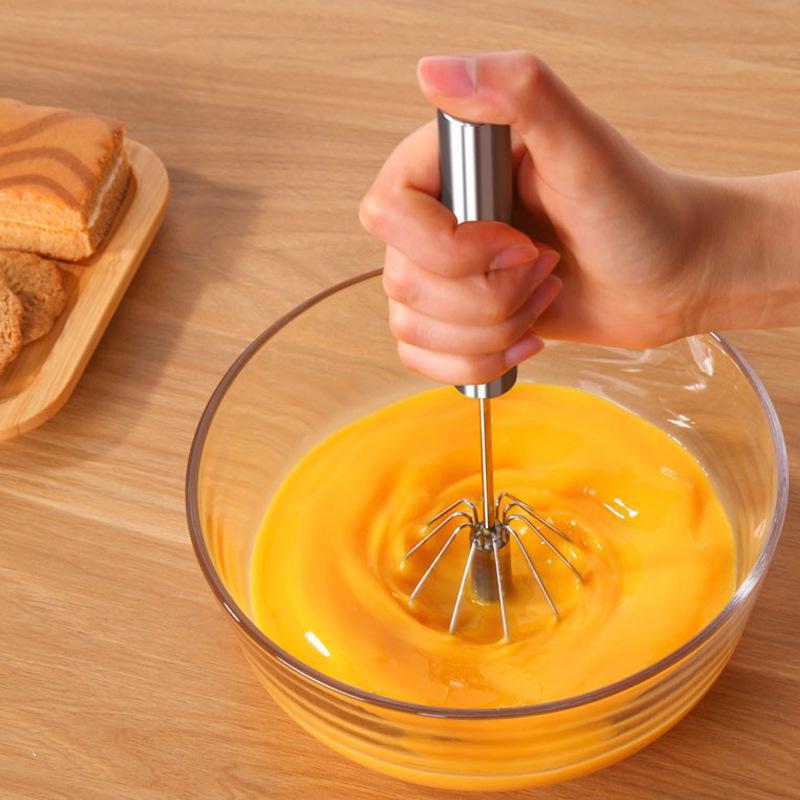 Bătător de ouă de mână semi-automat din oțel inoxidabil 430 și tel pentru smântână