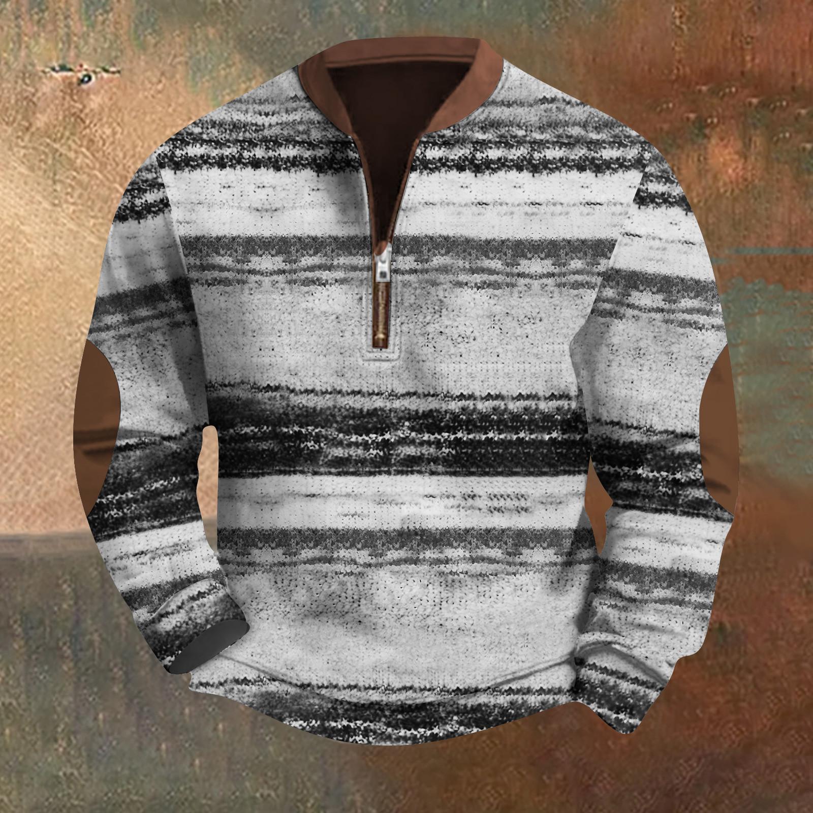 

Чоловічий світшот у стилі ретро з градієнтним принтом XXXL