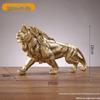 Dark Zone Breakout Resin Lion Ornament: Luxury Modern Desktop Decor for Living Room or Office